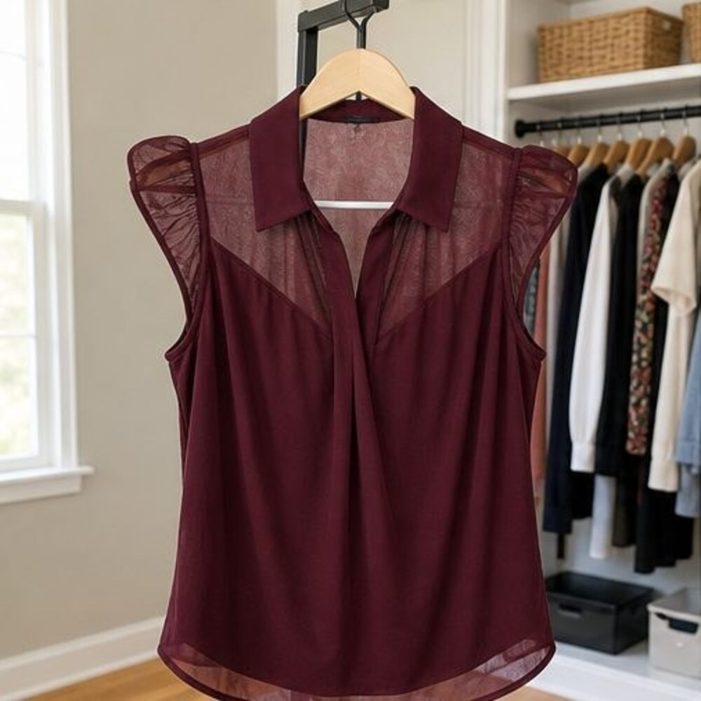 Burgundy Tunic Blouse